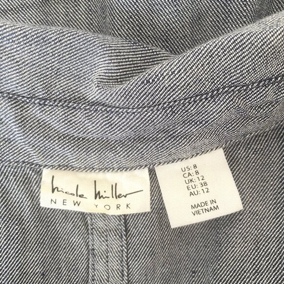 ✧˚Chic & Professional Nicole Miller Twill Linen Shirt Dress˚✧ - Picture 11 of 12